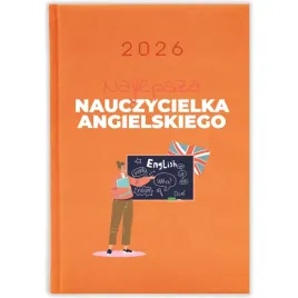 kalendarz-ksiazkowy-2026-nauczycielka-angielskiego-pomaranczowy-prezent-wz
