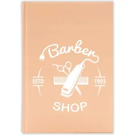 kalendarz-ksiazkowy-2026-barber-shop-brzoskwiniowy-planer-na-prezent-wzory