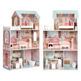 drewniany-domek-dla-lalek-9-mebelkow-3-poziomy-5-pomieszczen-ecotoys
