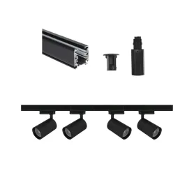 system-oswietlenia-led-4-reflektory-gu10-szyna-2m-czarna-montaz-230v