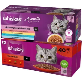 whiskas-aromatyczna-mieszanka-i-klasyczne-posilki-w-sosie-2x-40x-85g