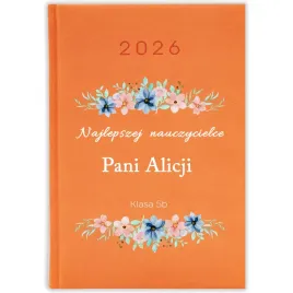 kalendarz-ksiazkowy-2026-najlepszej-nauczycielce-imie-pomaranczowy-wzory