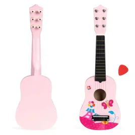 gitara-klasyczna-dla-dzieci-drewniana-6-strun-kostka-ecotoys