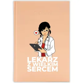kalendarz-ksiazkowy-2026-lekarz-z-wielkim-sercem-brzoskwiniowy-prezent-wz