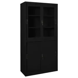 vidaxl-szafa-biurowa-z-przesuwnymi-drzwiami-czarna-90x40x180-cm