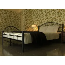 vidaxl-lozko-z-materacem-czarne-metalowe-180-x-200-cm