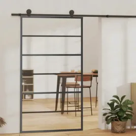 vidaxl-drzwi-przesuwne-szklo-esg-i-aluminium-102x205-cm-czarne