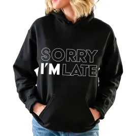 czarna-bluza-z-kapturem-damska-prezent-dla-kobiet-i-am-late-rozmiar-xxl