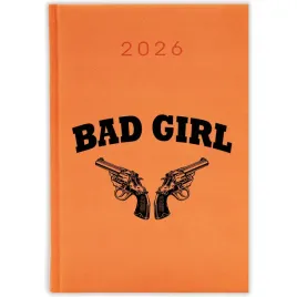 kalendarz-ksiazkowy-2026-bad-girl-pomaranczowy-planer-prezent-mix-wzoryorow