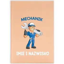 kalendarz-ksiazkowy-2026-mechanik-imie-i-nazwisko-brzoskwiniowy-wzory