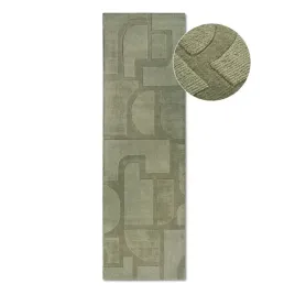 chodnik-welniany-do-korytarza-80x250cm-zielony-nowoczesny-wzor-3d