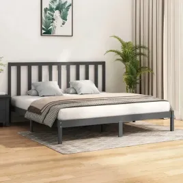 vidaxl-rama-lozka-szara-lite-drewno-sosnowe-200-x-200-cm
