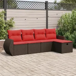vidaxl-5-cz-zestaw-mebli-ogrodowych-z-poduszkami-brazowy-polirattan