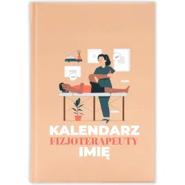 kalendarz-ksiazkowy-2026-kalendarz-fizjoterapeuty-brzoskwiniowy-prezent-wz