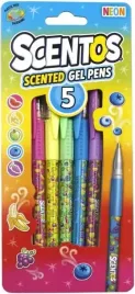 scentos-pachnace-owocami-dlugopisy-zelowe-neon-5-szt-podkreslacze-do-szkoly