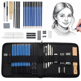 profesjonalny-zestaw-do-rysowania-szkicowania-32w1-olowki-wegiel-w-etui