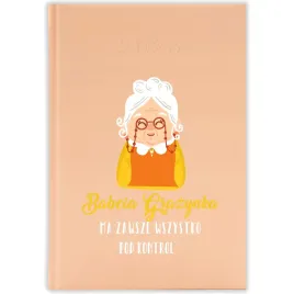 kalendarz-ksiazkowy-2026-babcia-wszystko-pod-kontrola-brzoskwiniowy-wzory