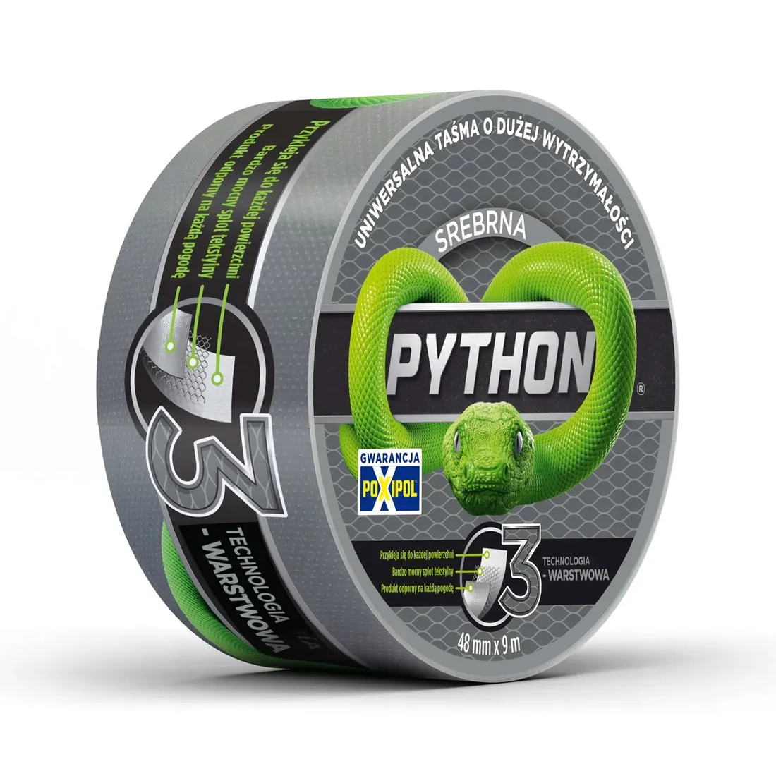 gruba-mocna-tasma-duct-tape-python-srebrna-48mm-9m