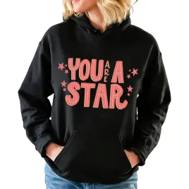czarna-bluza-z-kapturem-damska-zabawny-prezent-you-are-star-rozmiar-xxl
