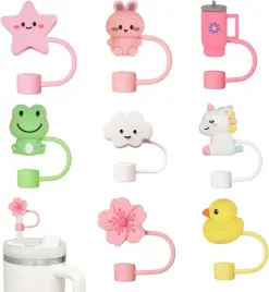 silikonowe-pokrywki-zatyczki-na-slomke-kolorowe-ksztalty-zestaw-8-sztuk