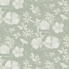 tapeta-scienna-kwiaty-kwiatki-boho-zielona-winylowa-na-flizelinie
