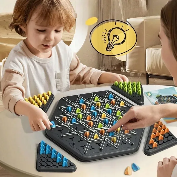 triangle-chess-board-game-interactive-pegboard-game-desktop-board-games