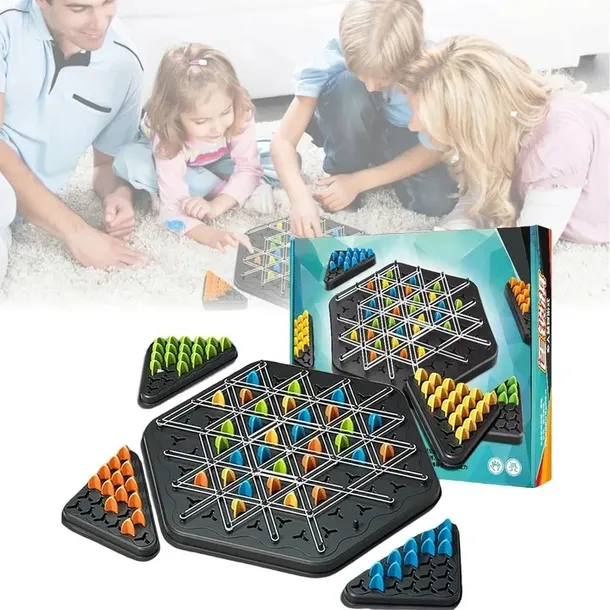 triangle-chess-board-game-interactive-pegboard-game-desktop-board-games-isbn-inne
