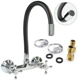 czarna-bateria-kuchenna-zlewozmywakowa-scienna-kran-z-elastyczna-wylewka