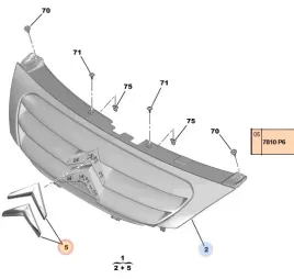 emblemat-przod-7810p6-7810-p6-citroen-c3-i-oryginal-nowy