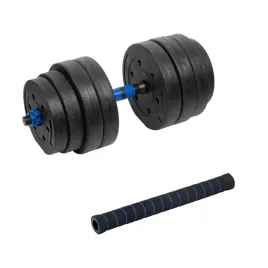 hantel-bitumiczny-regulowany-2x20kg-do-cwiczen-ciezarek-gryf-lacznik-zestaw