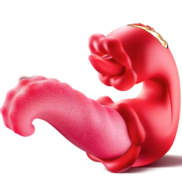 PRAWDZIWY JĘZYK WIBRATOR G-SPOT LICKING MASSAGER ŁECHTACZKI ORGAZMOWY