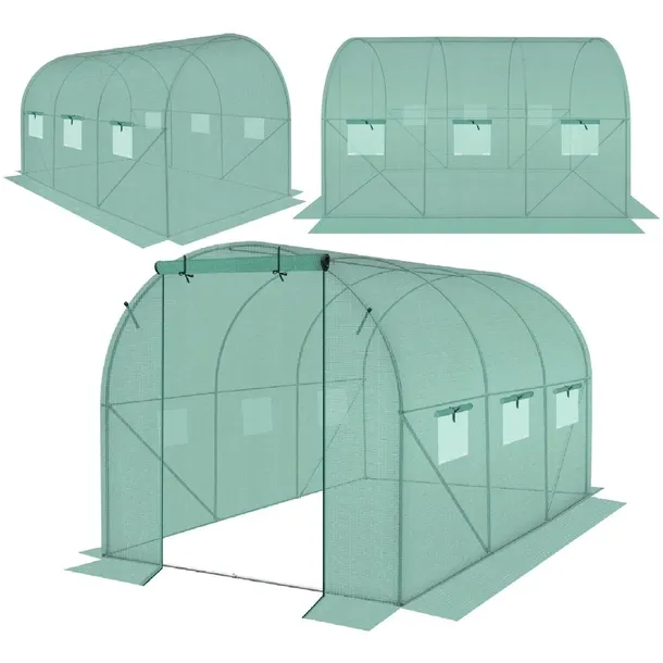 Tunel Foliowy 2x3m Szklarnia Ogrodowa Foliak na Warzywa 200x300x200cm 6m2