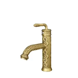 bateria-umywalkowa-stojaca-antyczny-mosiadz-flower