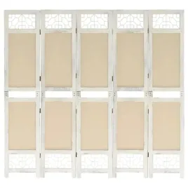 vidaxl-parawan-5-panelowy-kremowy-175-x-165-cm-tkanina