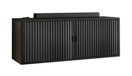 szafka-rtv-veli-2-czarny-ryflowany-z-polka-uchwyt-czarny-zamknieta