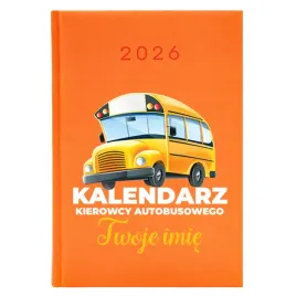 kalendarz-a5-2026-pomarancz-terminarz-dzienny-dla-kierowcy-autobusu-wzory
