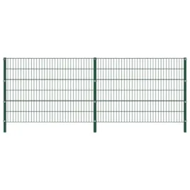 vidaxl-panel-ogrodzeniowy-ze-slupkami-zelazny-34-x-12-m-zielony