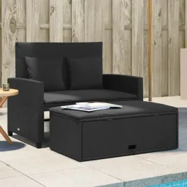 vidaxl-sofa-ogrodowa-z-poduszkami-2-osobowa-czarna-polirattan
