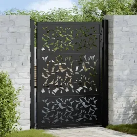 vidaxl-brama-ogrodowa-czarna-105x130-cm-stalowy-wzor-liscia