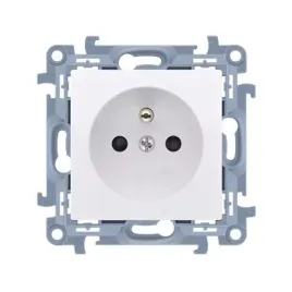 simon-10-gniazdo-pojedyncze-z-uziemieniem-cgz1-01-11-bialy