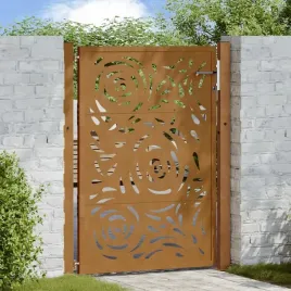 vidaxl-brama-ogrodowa-105x130-cm-stal-nierdzewna-wzor-plomienia