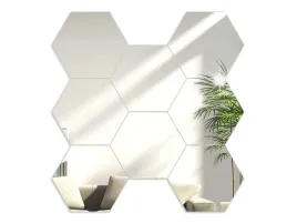 lustro-scienne-zlote-w-ksztalcie-hexagonu-hexagon-lustro-silver-8-sztuk
