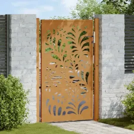 vidaxl-brama-ogrodowa-105x155-cm-stal-nierdzewna-wzor-fali