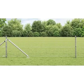 vidaxl-zestaw-slupow-ogrodzeniowych-13-pcs-srebrny-o32mm-100-cm