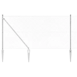 vidaxl-zestaw-slupkow-ogrodzeniowych-srebrny-10-x-1-m