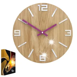 zegar-scienny-drewniany-debowy-akrylowy-arabic-wood-whiteandviolet-okragly
