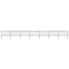 vidaxl-ogrodzenie-z-pretow-z-grotami-stalowe-119-x-1-m-czarne