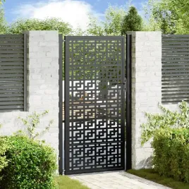 vidaxl-brama-ogrodowa-czarna-105x180-cm-stalowy-wzor-krzyza
