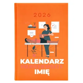 kalendarz-a5-2026-pomarancz-planer-dla-fizjoterapeuty-fizjoterapeuta-imie