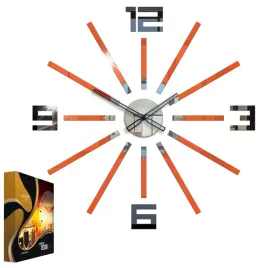 zegar-scienny-w-stylu-nowoczesnym-briliant-orangeandmirrorandblack-okragly